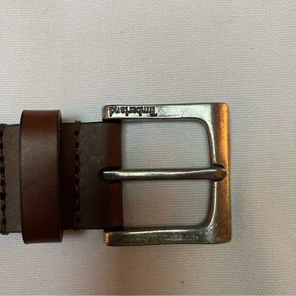 Timberland Men's Genuine Leather Belt Sz. 40 Brown Classic Casual Everyday - Picture 3 of 4